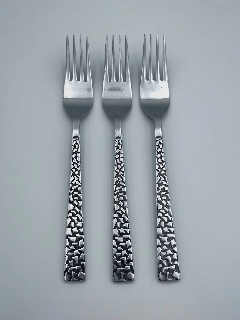 Vintage National Silver Co PAMPLONA Stainless Steel Dinner Forks- MCM - Set of 3